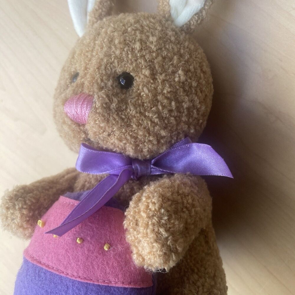 American Greetings Plush Brown Tan Stuffed Bunny Rabbit Easter Egg 8” NO TAG